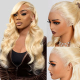 613 Honey Blonde Body Wave Human Hair Wig, 13x4 13x6 or 360 HD Lace, Vietnamese Raw Hair, 180–250% Density, 30–40 Inch