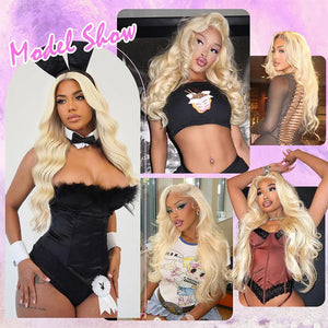613 Honey Blonde Body Wave Human Hair Wig, 13x4 13x6 or 360 HD Lace, Vietnamese Raw Hair, 180–250% Density, 30–40 Inch