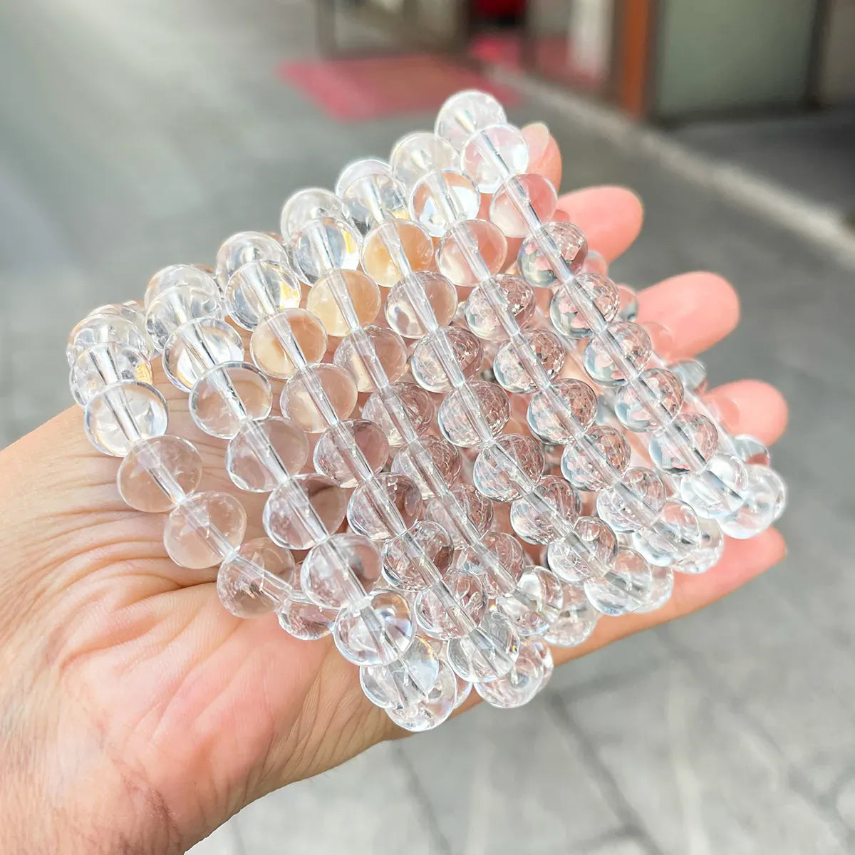 7A Natural Clear Quartz Wheel Beads Bracelet 11mm High Quality Gift Healing Crystal Jewelry for Purity Focus Luxury Bracelets