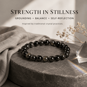 7A Rainbow Obsidian Natural Gemstone Bead Bracelet, Crystal Stretch Bracelet for Women and Men