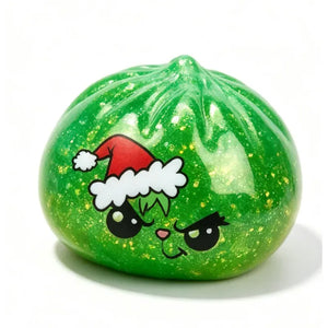 8.5cm Christmas Dumpling Snowman, Elk, Santa Claus Squeeze with Box Stress Relief for Christmas Party Gifts