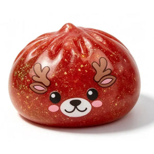 8.5cm Christmas Dumpling Snowman, Elk, Santa Claus Squeeze with Box Stress Relief for Christmas Party Gifts