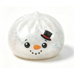 8.5cm Christmas Dumpling Snowman, Elk, Santa Claus Squeeze with Box Stress Relief for Christmas Party Gifts