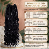 8 Packs Goddess Box Braids Crochet Hair 22 Inch Ombre Boho Box Braids with Curly Ends Soft Lightweight Synthetic Braiding Hair for Women