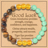 8 Styles 2PCS 8mm Healing Crystal Bracelet for Women Protection Good Luck Friendship Anxiety Stone Healing Bracelet with Card