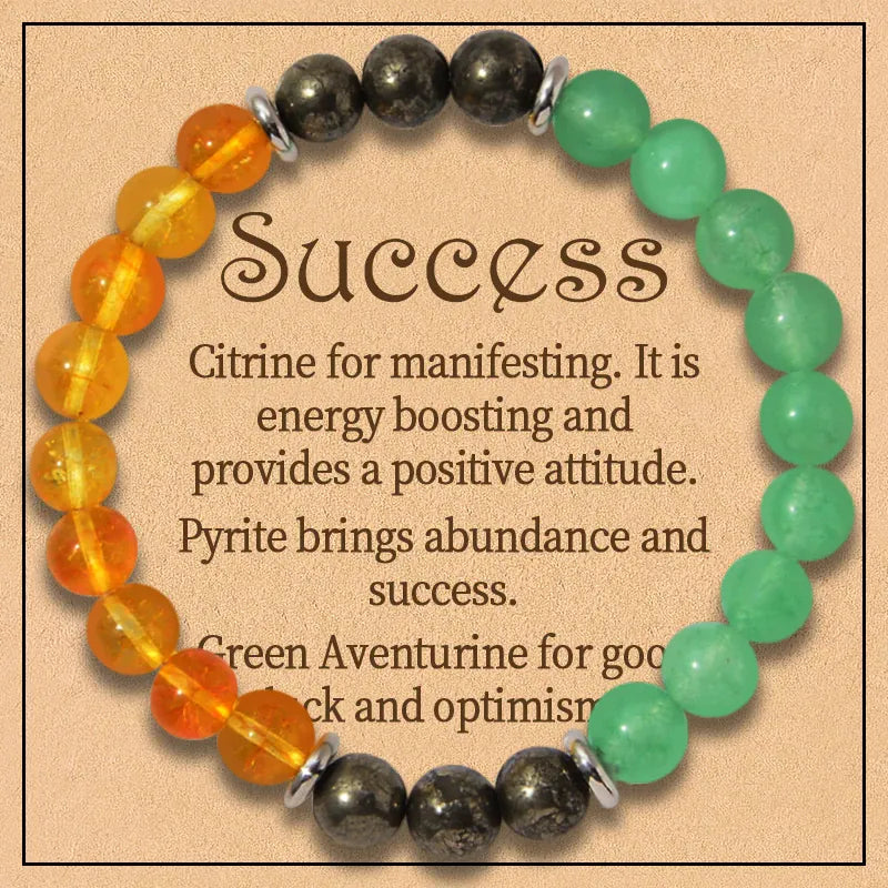 8 Styles 2PCS 8mm Healing Crystal Bracelet for Women Protection Good Luck Friendship Anxiety Stone Healing Bracelet with Card