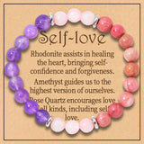 8 Styles 2PCS 8mm Healing Crystal Bracelet for Women Protection Good Luck Friendship Anxiety Stone Healing Bracelet with Card