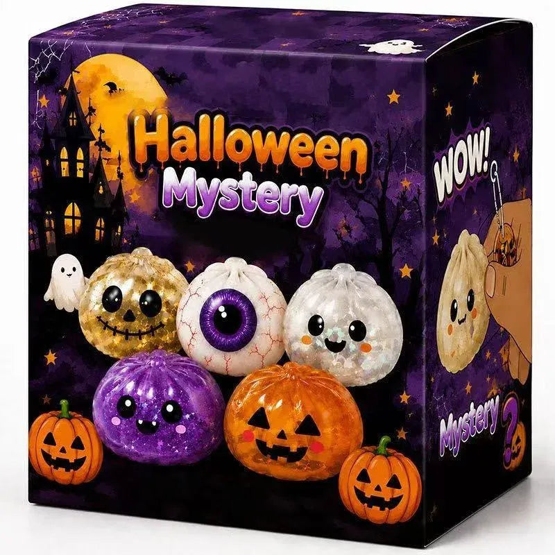 8cm Halloween dumpling squishy toy from HSF Marketplace, soft kawaii stress relief sensory fidget toy with slow rising squeeze.