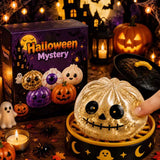 8cm Halloween Dumpling squishy toy by HSF Marketplace, soft kawaii stress relief sensory fidget toy with slow rising and cute Halloween design.