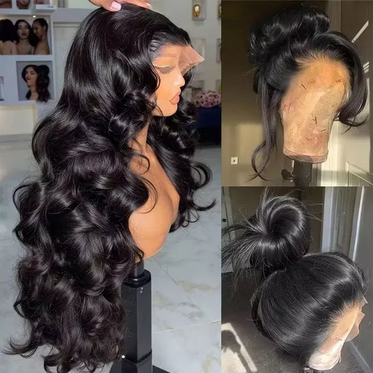 99j Burgundy Body Wave Human Hair Wigs 13x6 HD Lace Frontal Wig Brazilian 200 250 Density 30 40 Inch Red Colored Lace Front Wig