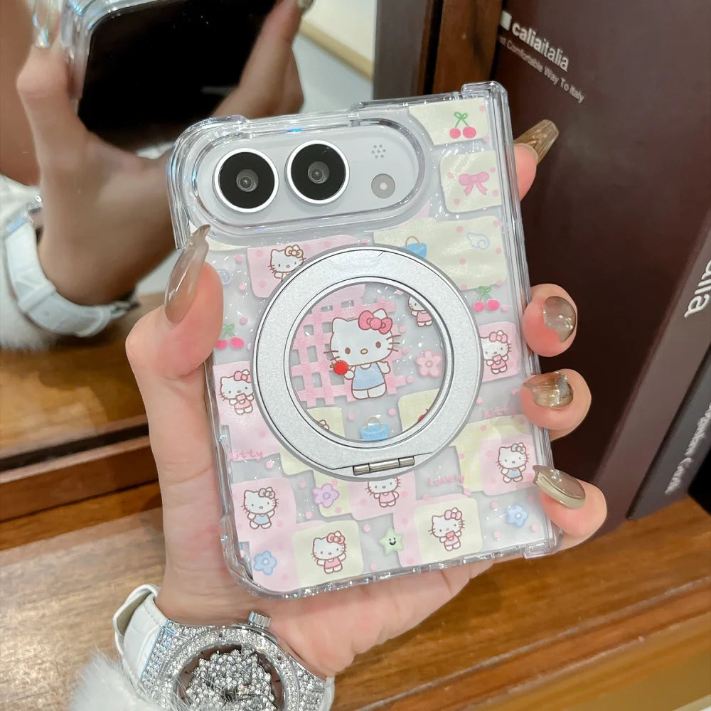 Kawaii cartoon kitten magnetic phone case for iPhone by HSF Marketplace