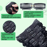 Deep wave clip-in hair extensions, 8-piece Brazilian Remy human hair set for Black women