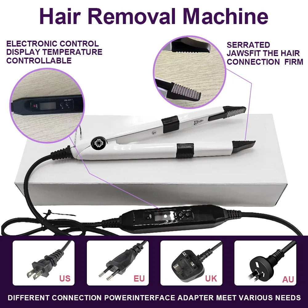 Advanced V Light Hair Extension Tools Kit with UV Glue Hair Extension Machine for Professional and Home Use