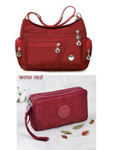 Women nylon waterproof messenger handbag by HSF Marketplace, large capacity crossbody bag with casual style and high-quality finish.