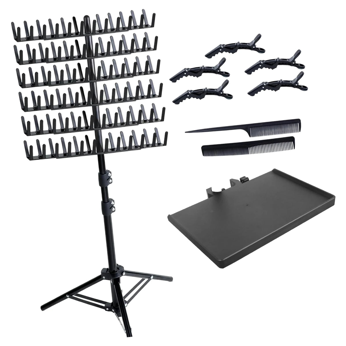 Hair Braiding Rack 2 Sided Hair Racks for Braiders Standing Height Adjustable Braid Rack Hair Extension Holder for Salon Home