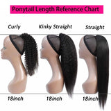 HSF Marketplace kinky straight human hair drawstring ponytail, yaki texture, dark brown #1B for Black women
