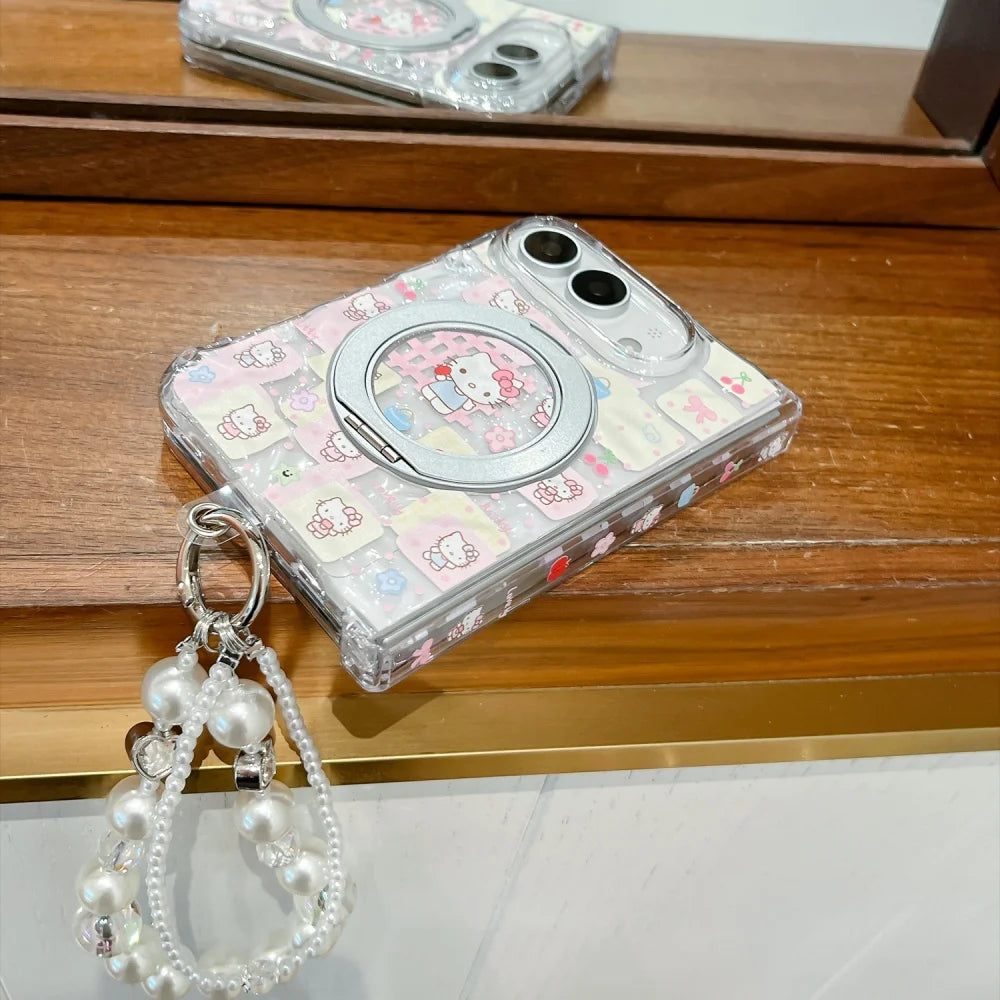 Kawaii cartoon kitten magnetic phone case for iPhone by HSF Marketplace