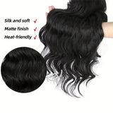 HSF Marketplace Brazilian Remy body wave human hair drawstring clip-in ponytail, natural color