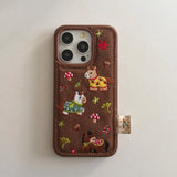 Embroidered Three Ponies phone case for iPhone 17 and 16 Pro by HSF Marketplace
