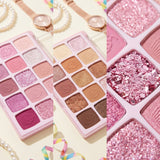 S.F.R Color Cake 15-color purple eyeshadow palette with matte and glitter shades, cake-themed design