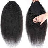 Kinky Straight Ponytail Drawstring Human Hair Extensions Vietnamese Raw 100% Human Hair Clip In For Women Ponytail Natural Hair