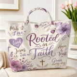 Inspirational floral tote bag for women, large-capacity handbag by HSF Marketplace