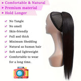 Brazilian virgin human hair clip-in straight drawstring ponytail by HSF Marketplace