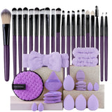 HSF Marketplace premium synthetic makeup brushes set with kabuki, foundation, concealer, powder, blush and eye brushes