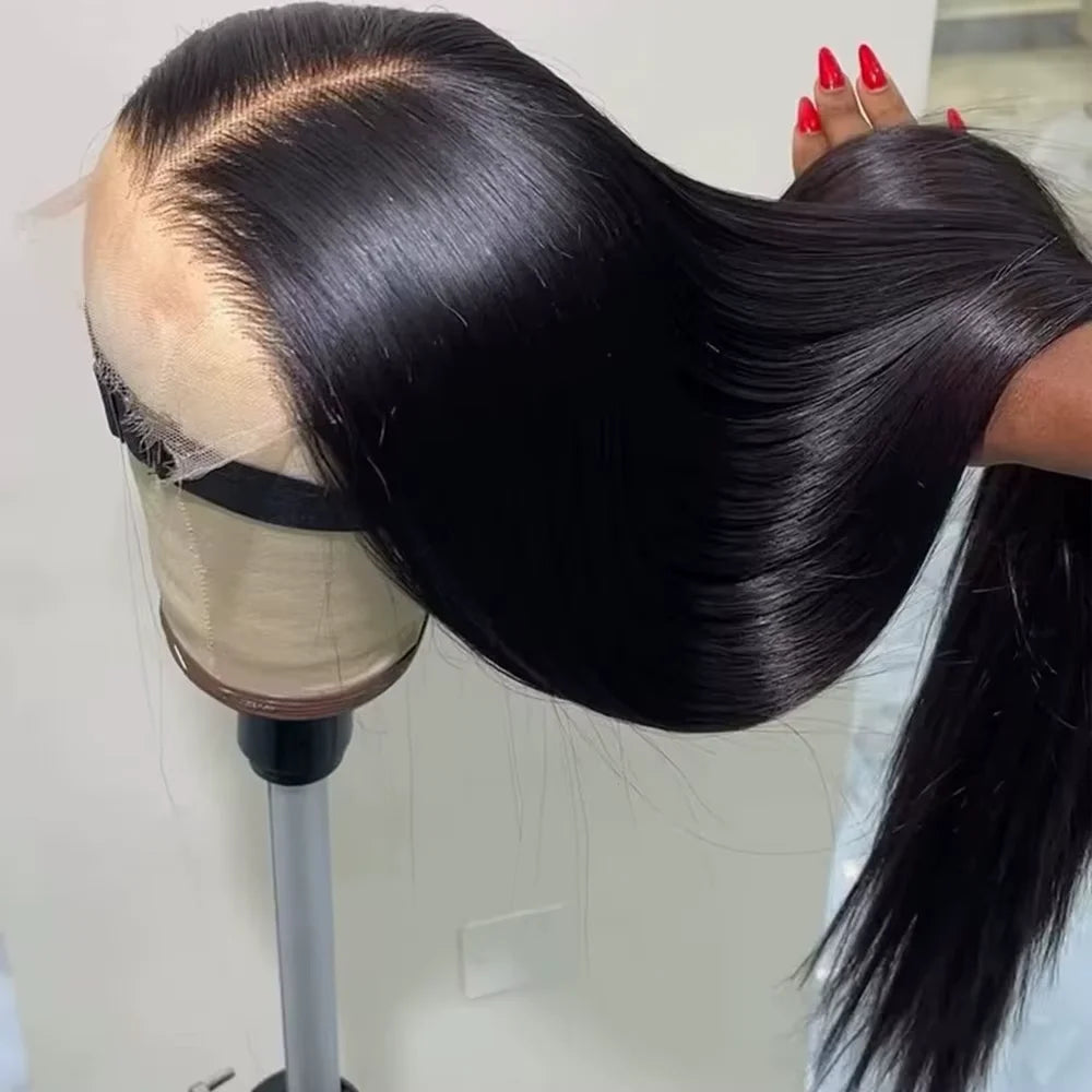 40 Inch Bone Straight Human Hair Wig 13x4 13x6 HD Transparent Lace Wigs Brazilian Full Lace Frontal Wig For Women200% Density