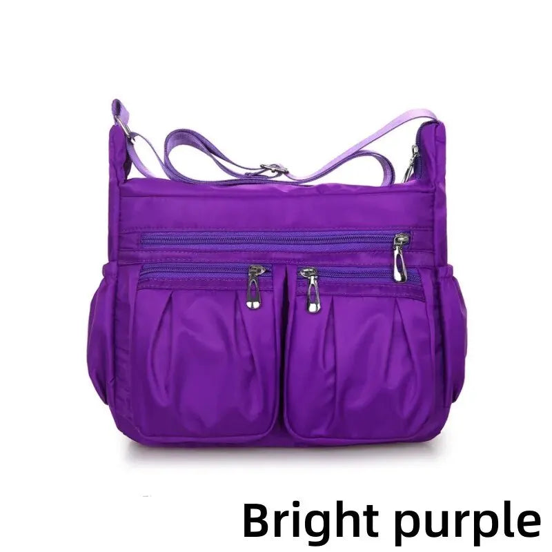 Women nylon waterproof messenger bag, casual large capacity travel shoulder handbag with crossbody strap, high-quality HSF Marketplace purse.