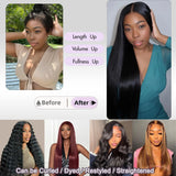 Straight Bundle with Frontal 100% Unprocessed Brazilian Virgin Human Hair Weave 3 Bundles with 13x4 Lace Frontal Straight Bundle