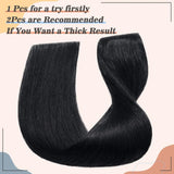Brazilian natural straight Remy human hair one-piece clip-in extension with invisible seamless clips