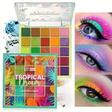 HSF Marketplace Tropical Dream Bright Eyeshadow Palette with 25 matte and glitter shades