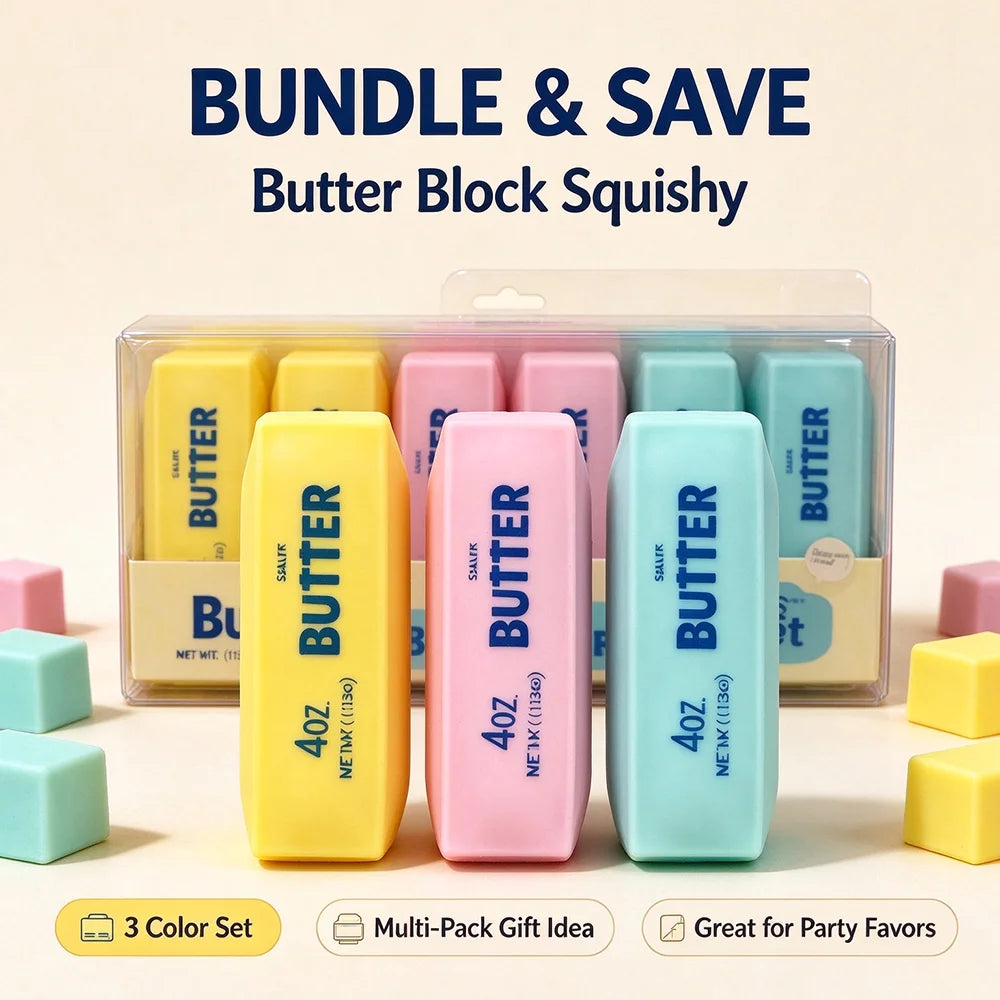 Fidget Sensory Crunch Ball Simulation Butter Bar Sound Control Vent Toy Creative Stress Relief Pinch Toy Anxiety Relief Sensory Fidget Toy Novelty Birthday Gift Choice Daily Surprise Goodies Party Favors for Kids Adults