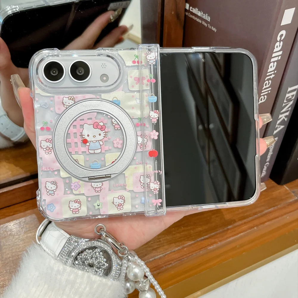 Kawaii cartoon kitten magnetic phone case for iPhone by HSF Marketplace