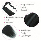 Straight Wrap Around Ponytail Human Hair Extensions Natural Color Hairpiece Brazilian Remy Hair Clip In Ponytail Hair Extensions