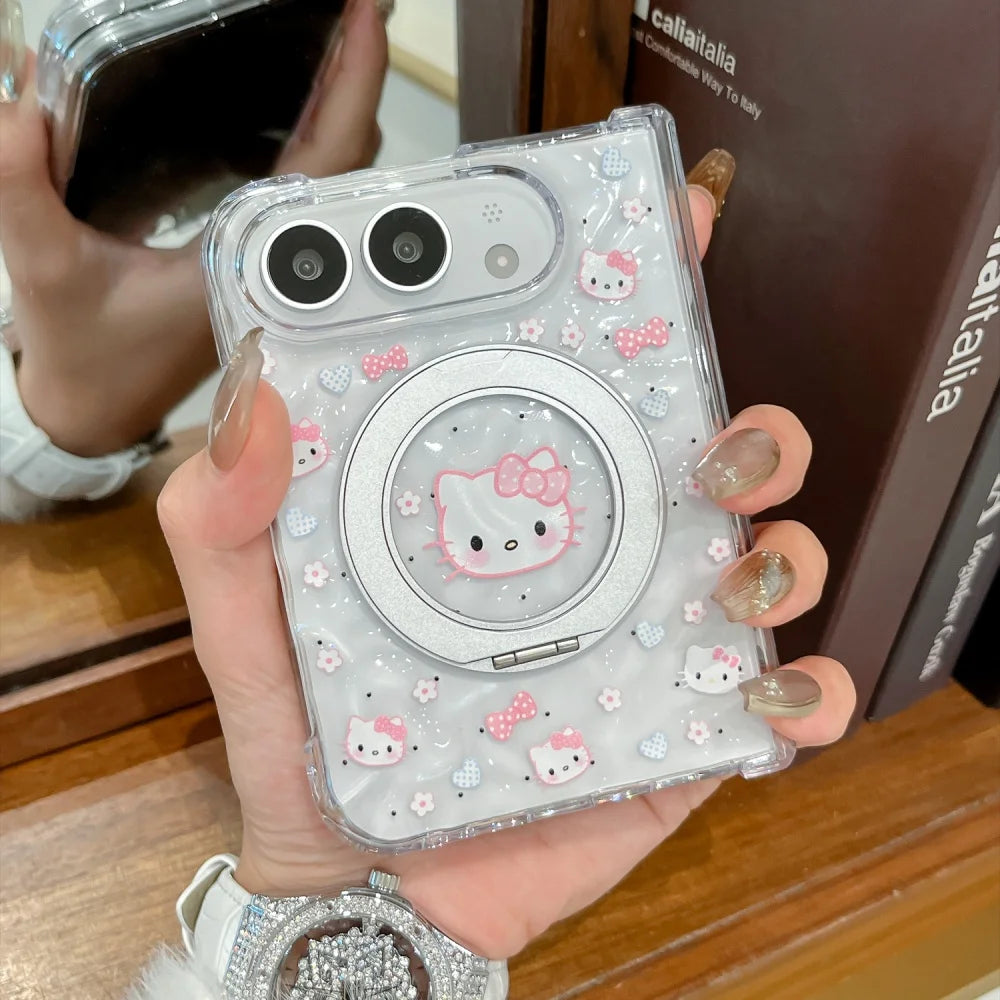 Kawaii cartoon kitten magnetic phone case for iPhone by HSF Marketplace