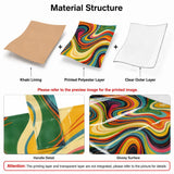 Colorful retro rainbow swirl marble print tote bag for women, large capacity handbag suitable for shopping and travel.