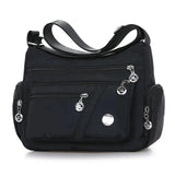 Women’s nylon waterproof messenger bag by HSF Marketplace, large capacity casual crossbody shoulder handbag for travel and daily use.