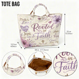 HSF Marketplace inspirational floral tote bag for women, large capacity handbag with colorful flower design