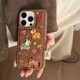 Embroidered Three Ponies phone case for iPhone 17 and 16 Pro by HSF Marketplace