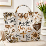 Faith-inspired floral print tote bag by HSF Marketplace for daily outings