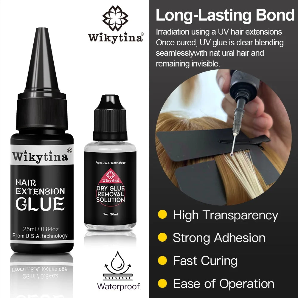 Advanced V Light Hair Extension Tools Kit with UV Glue Hair Extension Machine for Professional and Home Use