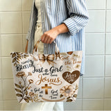 Faith-inspired floral print tote bag by HSF Marketplace for daily outings