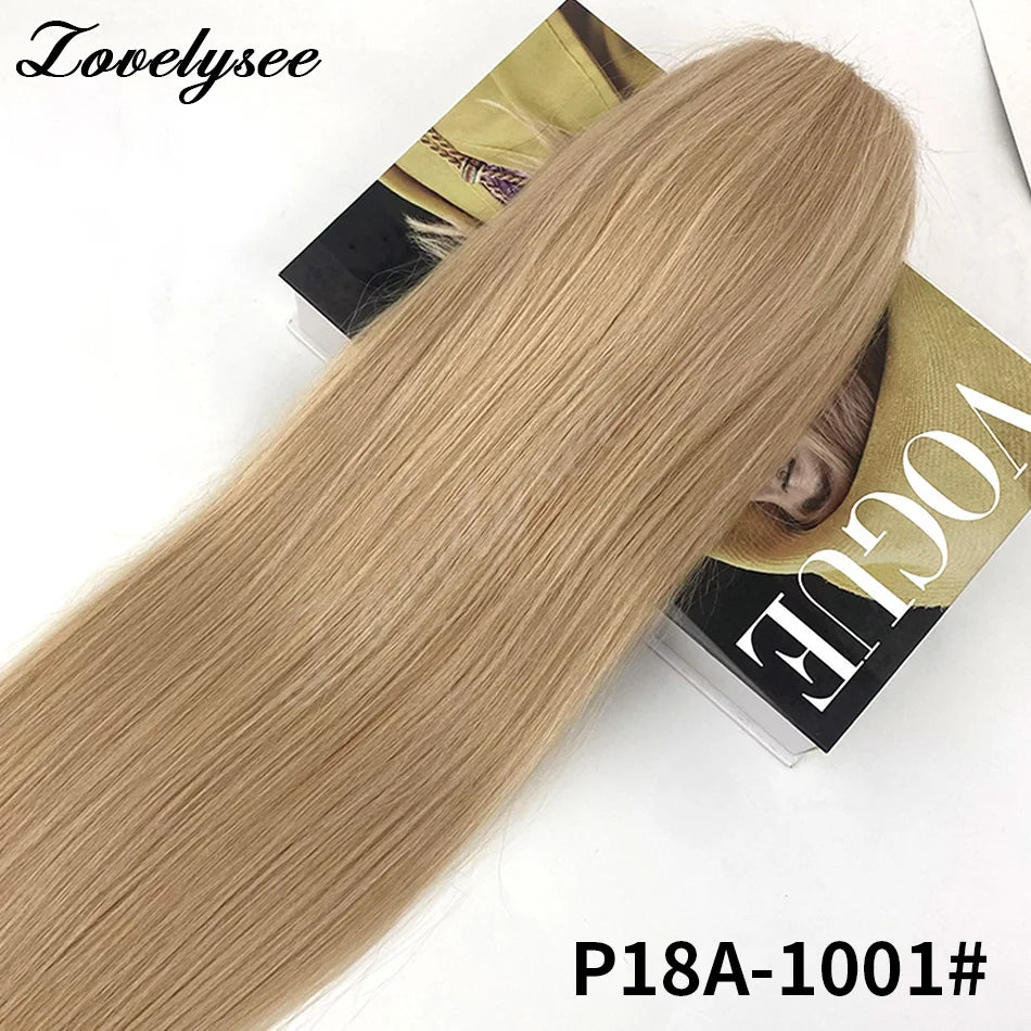 14-18 inch short straight drawstring ponytail clip-in, 100% Brazilian human hair extension by HSF Marketplace