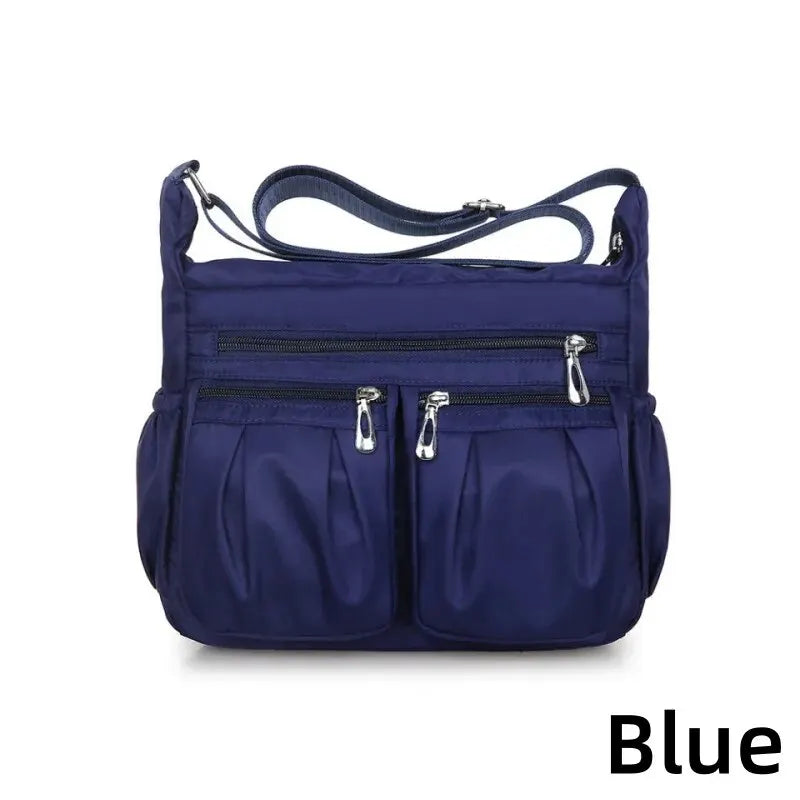 Women nylon waterproof messenger handbag with large capacity, crossbody design, casual style, high quality travel shoulder bag.