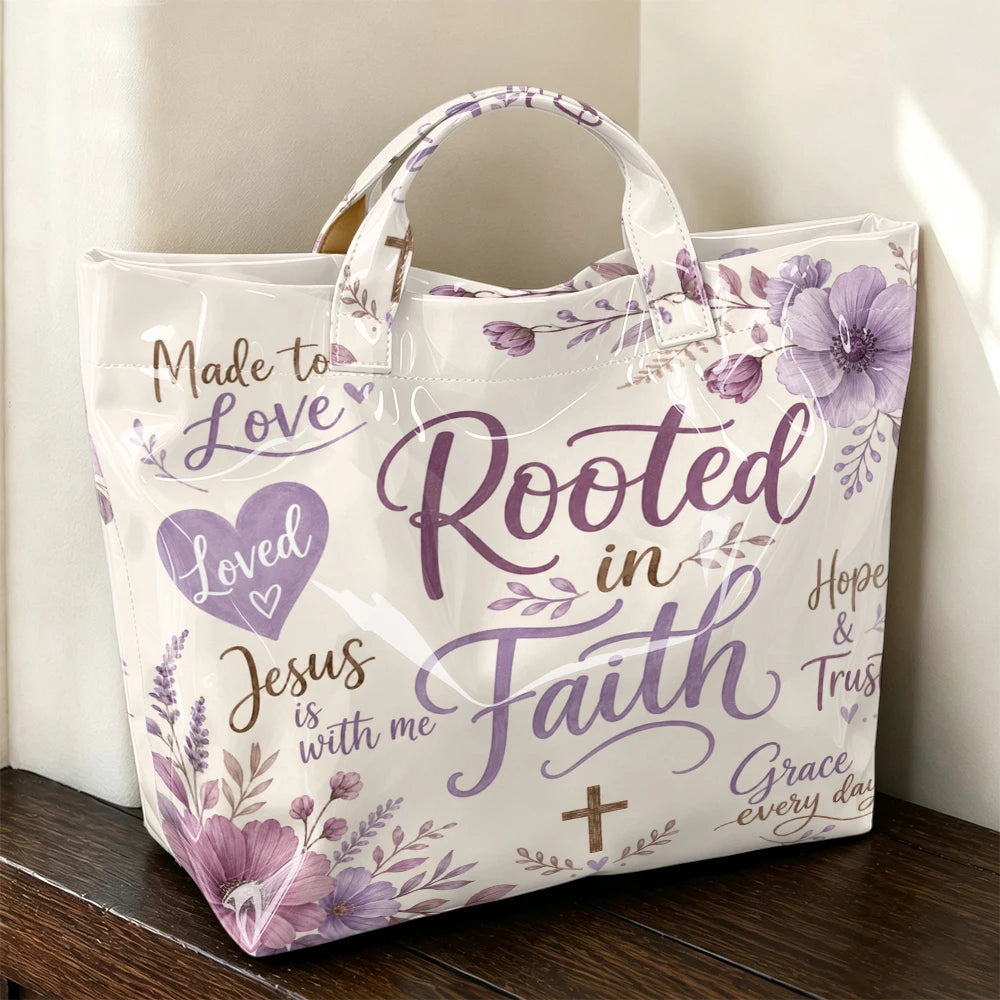 Inspirational floral tote bag for women, large capacity handbag by HSF Marketplace