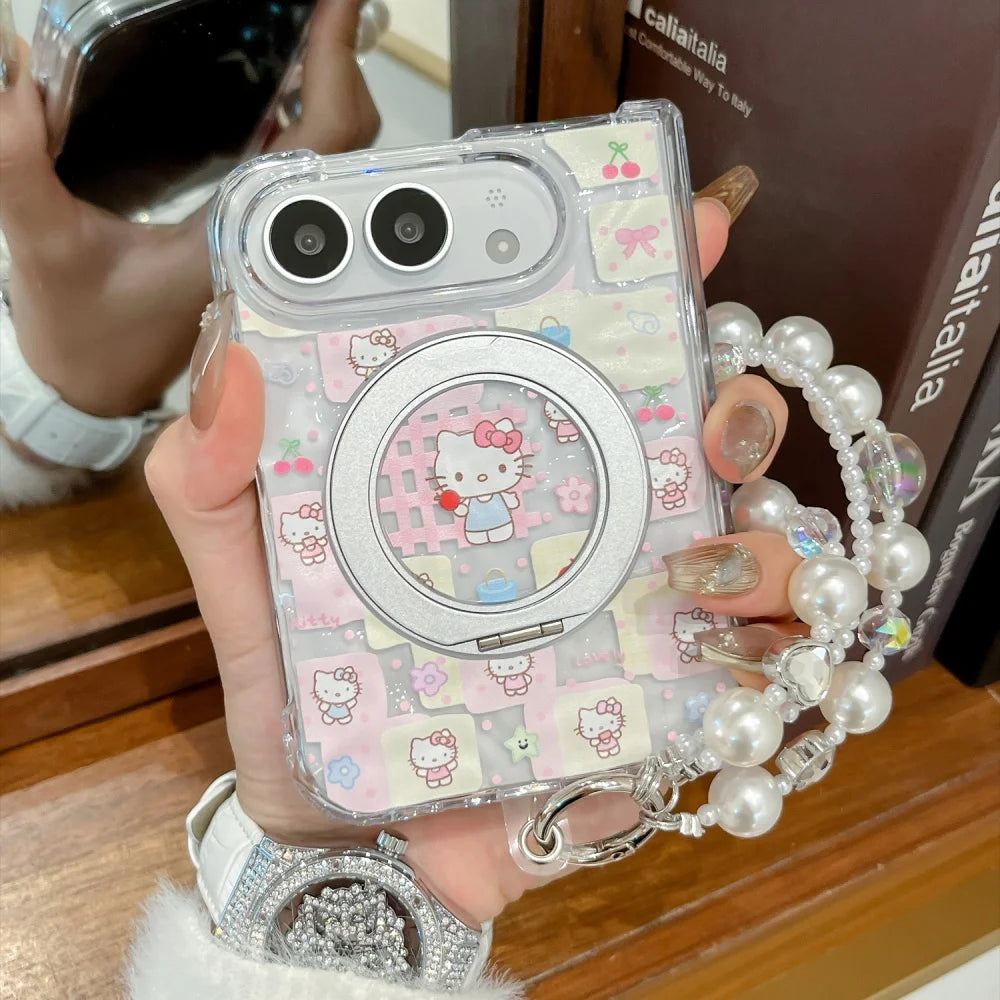 Kawaii cartoon kitten magnetic phone case for iPhone by HSF Marketplace