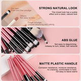 HSF Marketplace premium synthetic makeup brushes set with kabuki, foundation, concealer, powder, blush, and eye brushes