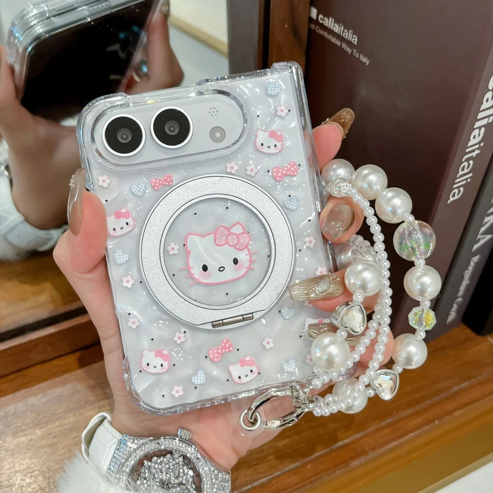 Kawaii cartoon kitten magnetic phone case for iPhone by HSF Marketplace